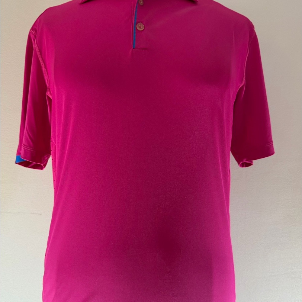 Nike Men's Bright Pink Polo Shirt